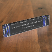 Thin Blue Line - Wees voorzichtig met naamplaat Naambordje (Zijkant)