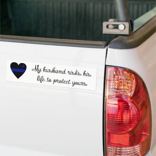 Thin Blue Line Wife Bumpersticker (Op Truck)