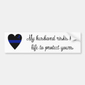 Thin Blue Line Wife Bumpersticker (Voorkant)