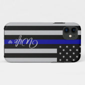 Thin Blue Line Wife Vlag Case-Mate iPhone Case (Achterkant (horizontaal))