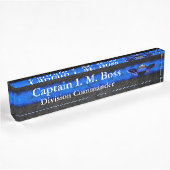 Thin Blue Line - Wings Desk Name plate Naambordje