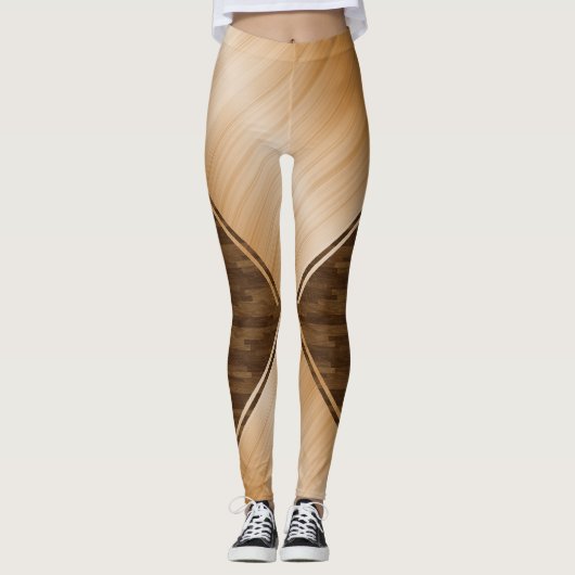 Thin Blue Line - Wood Inlay Leggings (Voorkant)