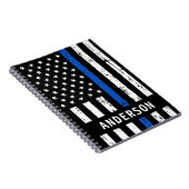 Thin Blue LinePersonalized Police Officer Notitieb Notitieboek (Rechterzijde)