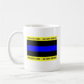 Thin Blue Police Line Koffiemok (Links)