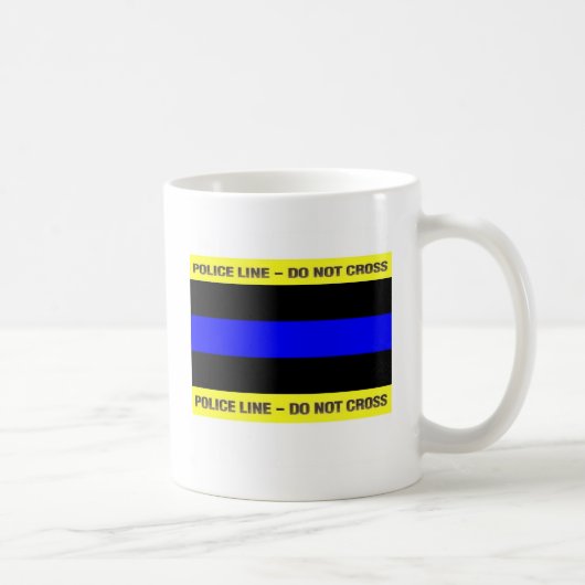 Thin Blue Police Line Koffiemok (Rechts)