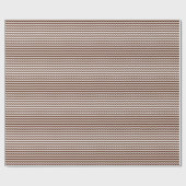 Thin Brown and White Waves Wrapping Paper Cadeaupapier (Vlak)