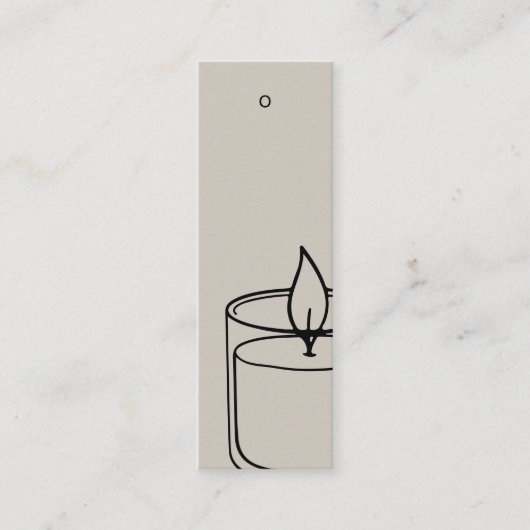 Thin Candle Product Jar Prijs Hang Label Kaart (Voorkant)