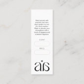 Thin Candle Product Jar Prijs Hang Label Kaart (Achterkant)