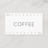 Thin Double Number Loyalty Coffee Punch Card (Voorkant)