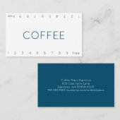 Thin Double Number Loyalty Coffee Punch Card (Voorkant / Achterkant)
