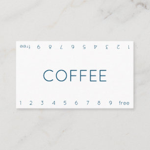 Thin Double Number Loyalty Coffee Punch Card