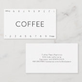 Thin Double Number Loyalty Coffee Punch Card (Voorkant / Achterkant)