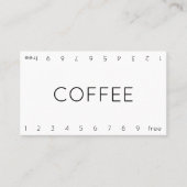 Thin Double Number Loyalty Coffee Punch Card (Voorkant)