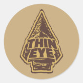Thin Eye Ronde Sticker (Voorkant)