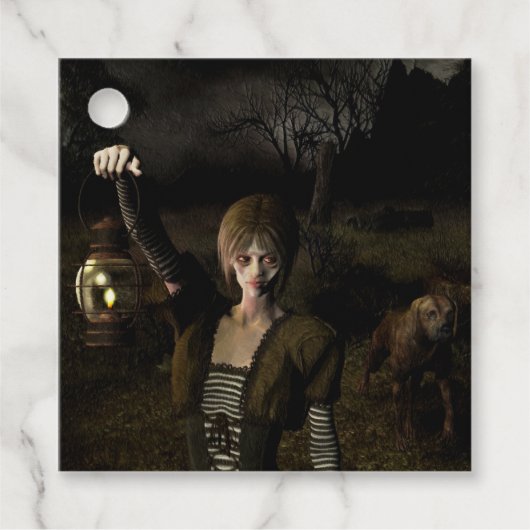 Thin female carrying lamp bedankjes labels (Voorkant)