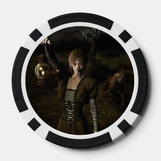 Thin female carrying lamp poker chips (Achterkant)