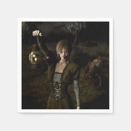 Thin female carrying lamp servet