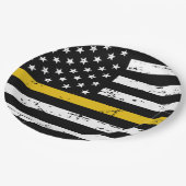 Thin Gold Line 911 Politie Verzender Papieren Bordje (Gekanteld)