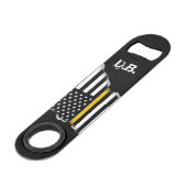 Thin Gold Line American Flag op maat Speed Flessenopener (Voorkant Gekanteld)