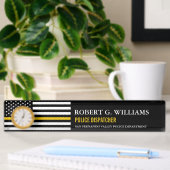 Thin Gold Line Dispatch Flag Custom Desk Naambordje