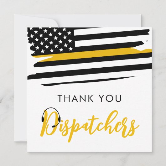 Thin Gold Line Dispatcher dank u kaart (Voorkant)