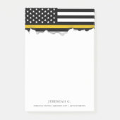 Thin Gold Line Dispatcher Style American Flag Post-it® Notes (Voorkant)