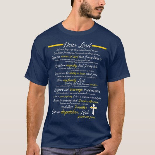 Thin Gold Line Dispatchers Prayer Dispatcher T-shirt (Voorkant)