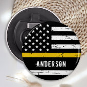 Thin Gold Line Flag Personalized Dispatcher Button Flesopener