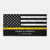 Thin Gold Line gepersonaliseerde dispatcher Bureaumat (Voorkant)