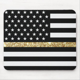 Thin Gold Line Glitter Muismat