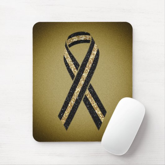 Thin Gold Line Glitter Ribbon Muismat (Met muis)