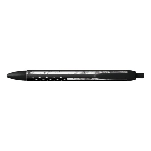 Thin Gold Line Grunge Flag Dispatcher Pen (Achterkant)