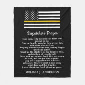 Thin Gold Line Personalized Dispatchers Prayer Fleece Deken (Voorkant)