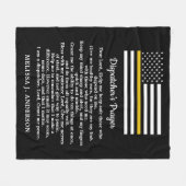 Thin Gold Line Personalized Dispatchers Prayer Fleece Deken (Voorkant (Horizontaal))