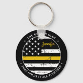 Thin Gold Line Persoonlijke Dispatcher Sleutelhang Sleutelhanger (Achterkant)