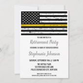 Thin Gold Line Police Dispatcher Retirement Party Kaart (Voorkant)