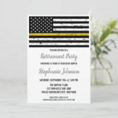 Thin Gold Line Police Dispatcher Retirement Party Kaart (Staand voorkant)