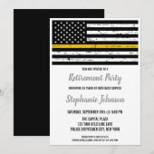 Thin Gold Line Police Dispatcher Retirement Party Kaart (Voorkant / Achterkant)