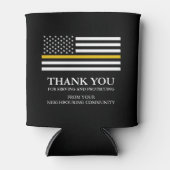 Thin Gold Line Politie Verzending Patriottisch Dan Blikjeskoeler (Voorkant)