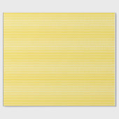 Thin Golden Yellow and White Waves Wrapping Paper Cadeaupapier (Vlak)