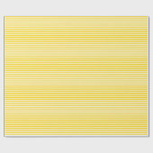 Thin Golden Yellow en White Stripes Cadeaupapier (Vlak)