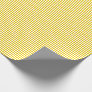 Thin Golden Yellow en White Stripes Cadeaupapier