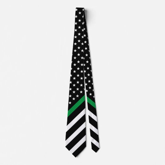 Thin Green Line American Flag: leger Stropdas (Voorkant)