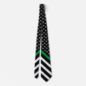Thin Green Line American Flag: leger Stropdas (Achterkant)