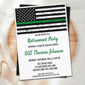 Thin Green Line American Flag Military Retiting Kaart