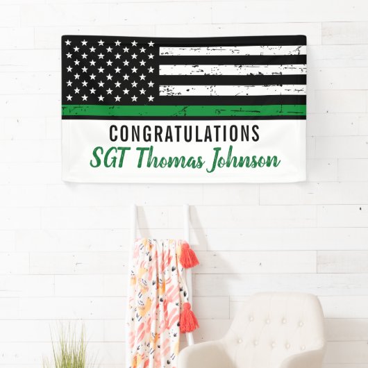 Thin Green Line American Flag Military Retiting Spandoek (Insitu)