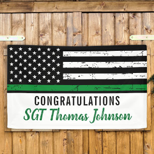 Thin Green Line American Flag Military Retiting Spandoek