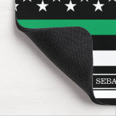 Thin Green Line American Flag Muismat (Hoek)