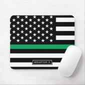 Thin Green Line American Flag Muismat (Met muis)