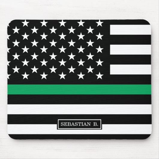 Thin Green Line American Flag Muismat (Voorkant)